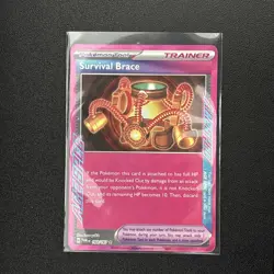 Pokemon TCG Survival Brace 164/167 Twilight Masquerade Ace Spec Trainer - Image 1