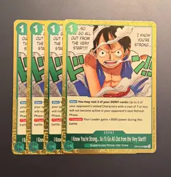 One Piece - I Know You're Strong...OP13-040 Foil Playset (x4) NM - Image 1