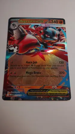 Mega Lucario ex 077/132 Prize Pack Series Cards Holo *NM/Gem* - Image 1