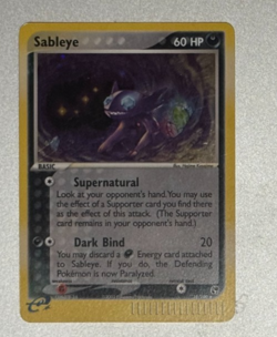 Pokemon TCG/CCG Sableye #10/100 EX Sandstorm Holo Rare Card Vintage E card - Image 1