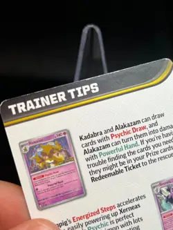 Mega Venusaur Trainer Tips Card Pokemon TCG Mega Evolution Alakazam DMG - Image 3