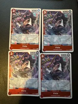 OP02-011 Vista Rare One Piece TCG Card 4x Playset - Image 1