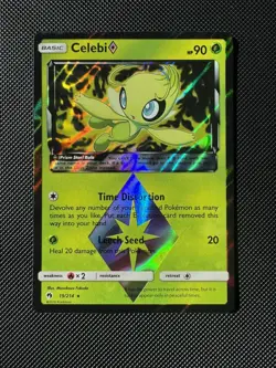 Celebi Prism Star - 19/214 - Pokemon Lost Thunder Sun & Moon Ultra Rare Card NM - Image 1
