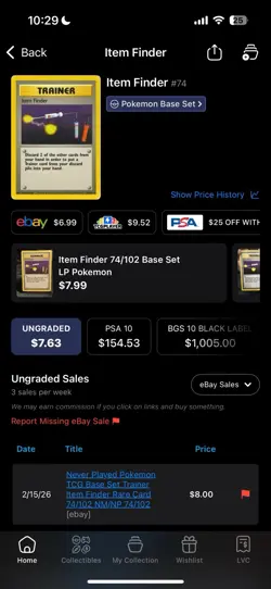 Pokemon Base Set Trainer Item Finder 74/102 ✨🔥SHIPS FAST💨 $8+ Card 👀 A3 - Image 2