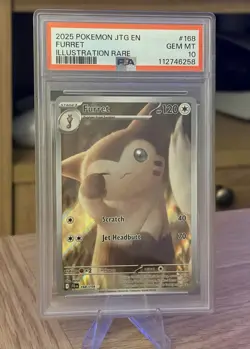 Furret 168/159 Journey Together PSA 10 GEM MINT – Illustration Rare TCG Card - Image 1