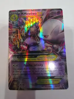 Pokemon M Mega Mewtwo EX Ultra Rare Holo TCG Card 64/162 - Image 1