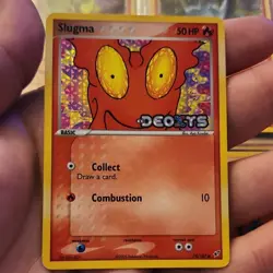 Pokemon Slugma Basic Fire 50 HP EX Deoxys 74/107 Reverse Holo TCG Card - Image 1