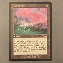 Magic: The Gathering Memory Jar Artifact Urza's Legacy Rare Regular 129 Giancola - Image 1