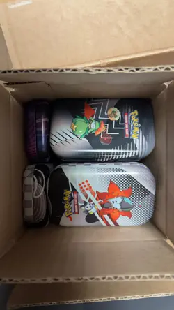 Pokemon EMPTY Mini Tins Box of 6 - Assorted and Random Artwork - Image 1