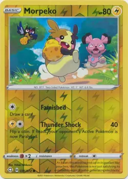 Reverse Holo Morpeko 036/072 Common Shining Fates Pokemon TCG - Image 1