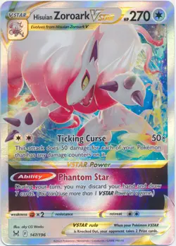 Hisuian Zoroark VSTAR - 147/196 Pokemon TCG Ultra Rare Lost Origin - Image 1
