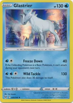 Holo Glastrier 051/196 Holo Rare Lost Origin Pokemon TCG - Image 1