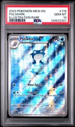 2023 POKEMON MEW EN-151 ILLUSTRATION RARE #176 POLIWHIRL PSA 10 - Image 1