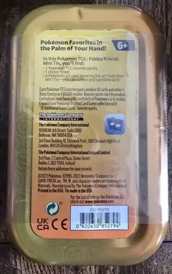 Pokemon TCG, Paldea Friends, NEW! Mini Tin With Sealed Booster packs - Image 2