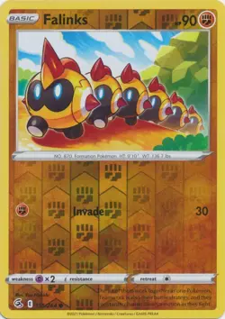 Reverse Holo Falinks 155/264 Common Fusion Strike Pokemon TCG - Image 1