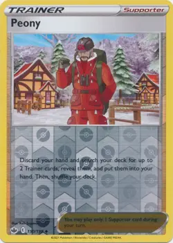Reverse Holo Peony 150/198 Chilling Reign Uncommon Pokemon TCG - Image 1