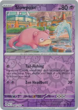 Reverse Holo Slowpoke 085/193 Common Paldea Evolved Pokemon TCG - Image 1