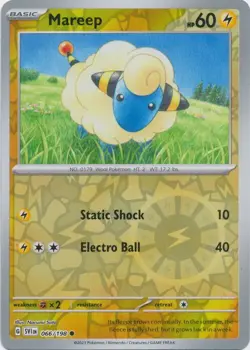 Reverse Holo Mareep 066/198 Common Scarlet & Violet Base Set Pokemon TCG - Image 1