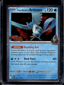 Team Rocket's Articuno 051/182 Pokemon Destined Rivals Stamped Promo (Best Buy) - Image 1