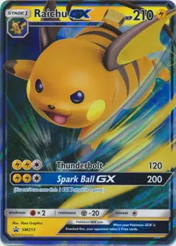 Holo Raichu GX SM213 SM Promos Pokemon TCG - Image 1