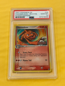 2007 Pokemon EX Power Keepers Charmeleon Reverse Holo Foil #28/108 PSA 10 - Image 1
