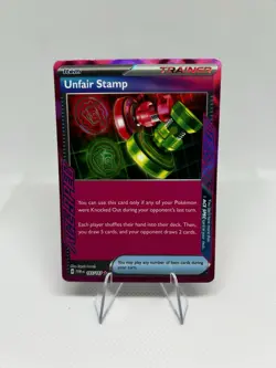 Unfair Stamp 165/167 Sv06: Twilight Masquerade Holo NM Pokemon - Image 1
