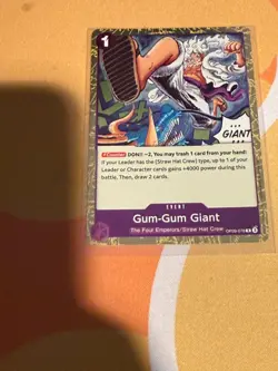 One Piece CCG TCG Gum-Gum Giant OP09-078 PRB02 - Image 1