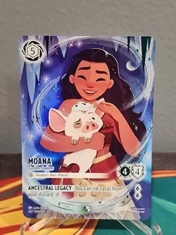 Disney Lorcana Moana Curious Explorer Iconic Rare 242/204 - Image 1