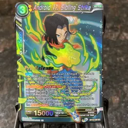Android 17 Sibling Strike PRERELEASE Foil Dragon Ball Super Card Game | NM - Image 1
