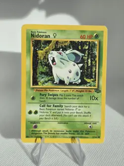 Vtg Pokemon Nidoran HP 60 Rarity Pokemon Card Base Set Rare - Image 1