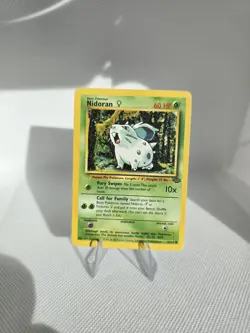 Vtg Pokemon Nidoran HP 60 Rarity Pokemon Card Base Set Rare - Image 2