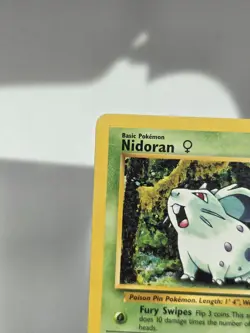 Vtg Pokemon Nidoran HP 60 Rarity Pokemon Card Base Set Rare - Image 3