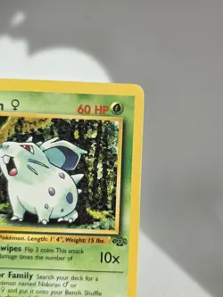 Vtg Pokemon Nidoran HP 60 Rarity Pokemon Card Base Set Rare - Image 4