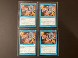 4 x ABJURE Vintage Weatherlight MTG Magic the Gathering Blue Cards - Image 1