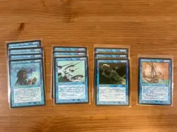 Lot of 11 MTG Cards from Homelands, Magic the Gathering Vintage Blue 1995 - Image 1