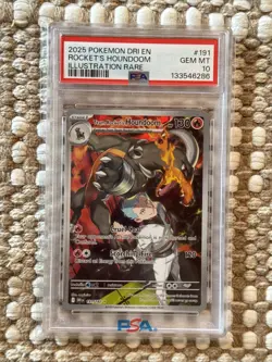 Team Rockets Houndoom Holo Card 191/182 Sv10: Destined Rivals PSA 10 - Image 1