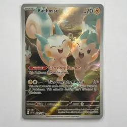 Pokemon TCG Pachirisu Holo Card 208/198 Scarlet & Violet Illustration Rare - Image 1
