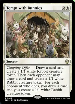 [1x] Tempt with Bunnies Near Mint, English Bloomburrow Commander MTG Magic - Image 1