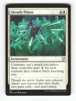 Ghostly Prison U Commander: Phyrexia: All Will Be One 71 LP Normal MTG - Image 1