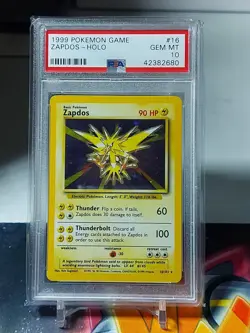 1999 Pokemon Base Set PSA 10 Zapdos - Image 1