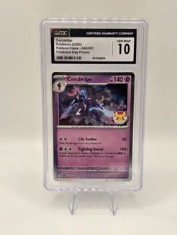 CGC Gem Mint 10 Ceruledge 2024 Pokemon Day Promo Paldean Fates 040 w card stand - Image 1