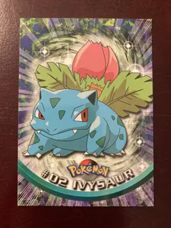 Ivysaur #02 1999 Pokemon Topps TV Animation Edition Blue Logo Card - Image 1