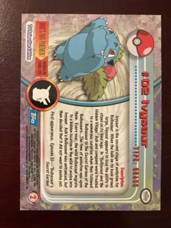 Ivysaur #02 1999 Pokemon Topps TV Animation Edition Blue Logo Card - Image 2
