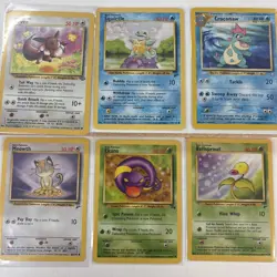 Pokemon 1st Edition Shadowless Base Set Card Lot - 6 Cards Total NM-/LP+ - Image 1