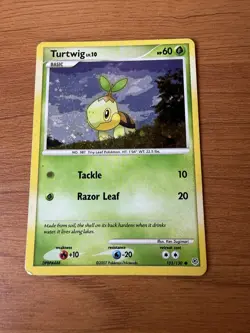 Pokemon Diamond & Pearl Turtwig Cosmos Holo Common Card 103/130 HP - Image 1