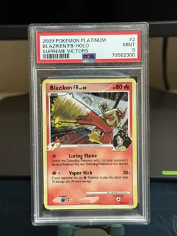 Pokemon Blaziken FB Supreme Victors Holo Rare #2 PSA 9 Mint - Image 1