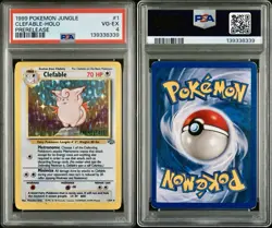 1999 Pokemon Jungle CLEFABLE HOLO RARE PRERELEASE STAMP SP #1/64 PSA 4 POP 70 - Image 3