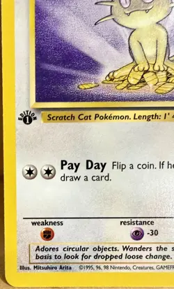 Meowth 56/64 Jungle Set 1st Edition 1999 Vintage Pokemon TCG - Image 3