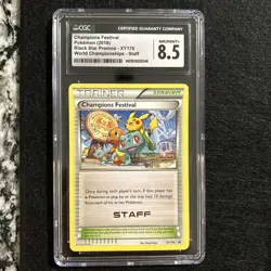 Pokemon Champions Festival XY176 2016 World Championships STAFF CGC 8.5 1/28! - Image 1