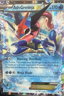 Ash-Greninja EX XY133 Black Star Promo Holo NM Pokemon Card - Image 4
